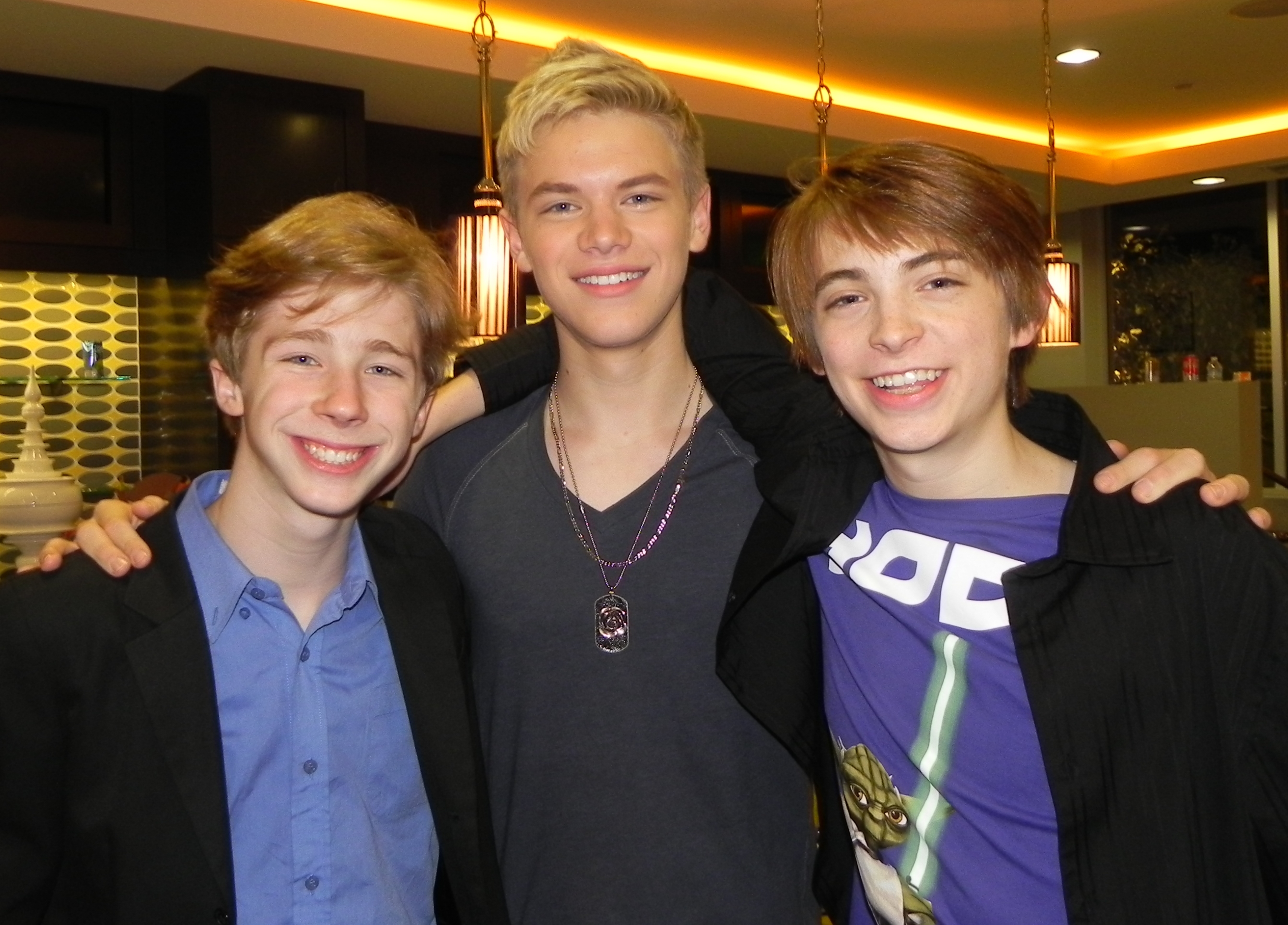 Kenton Duty, Dylan Riley Snyder and Joey Luthman at the Joey's 15th Bday,, Triple J Birthday at Rubiks in Hollywood.