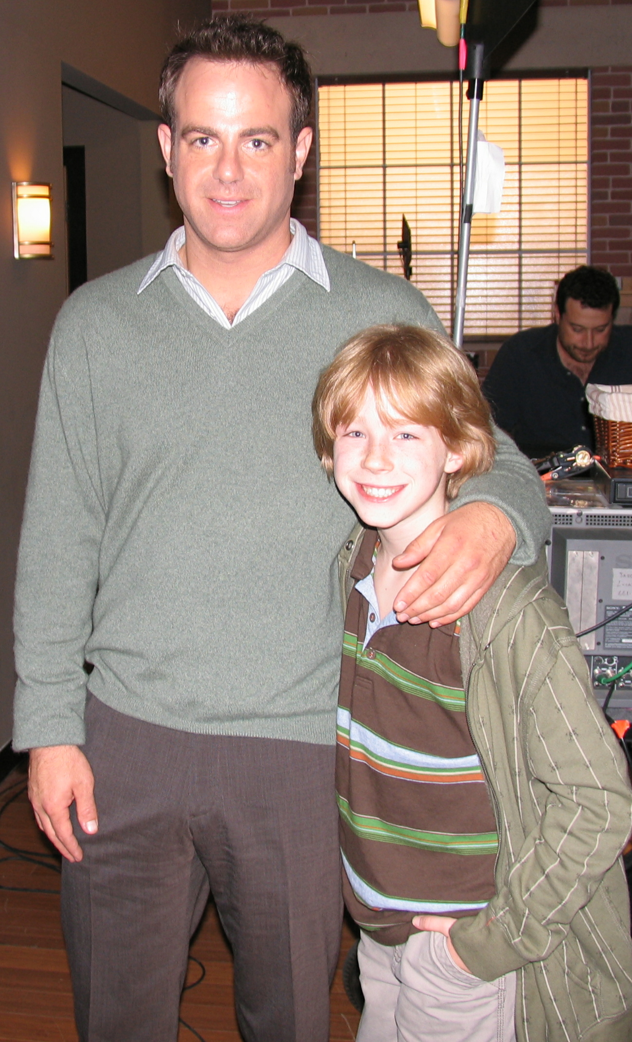 Paul Adelstein and Joey Luthman on the set of Private Practice ABC.