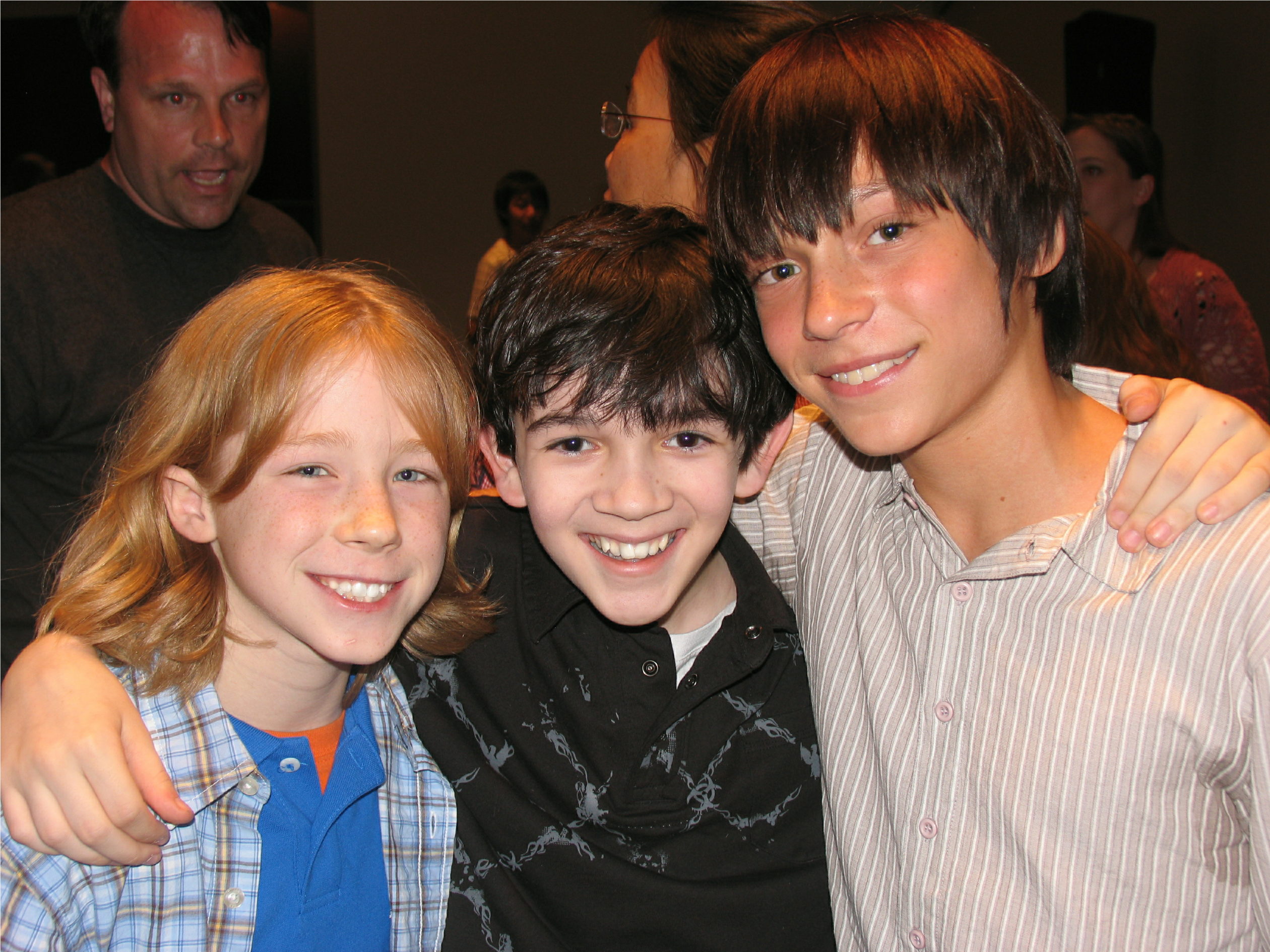Devon Gearhart, Joey Luthman and Zach Mills at the Sag Foundation~ Conversations in 2009