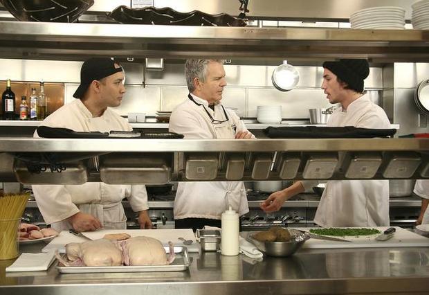 With Tony Denison and John Patrick Amedori on the set of Trattoria