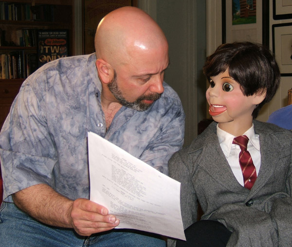 I'M NO DUMMY - Behind the Scenes - Director Bryan W. Simon discusses a question with Bob.