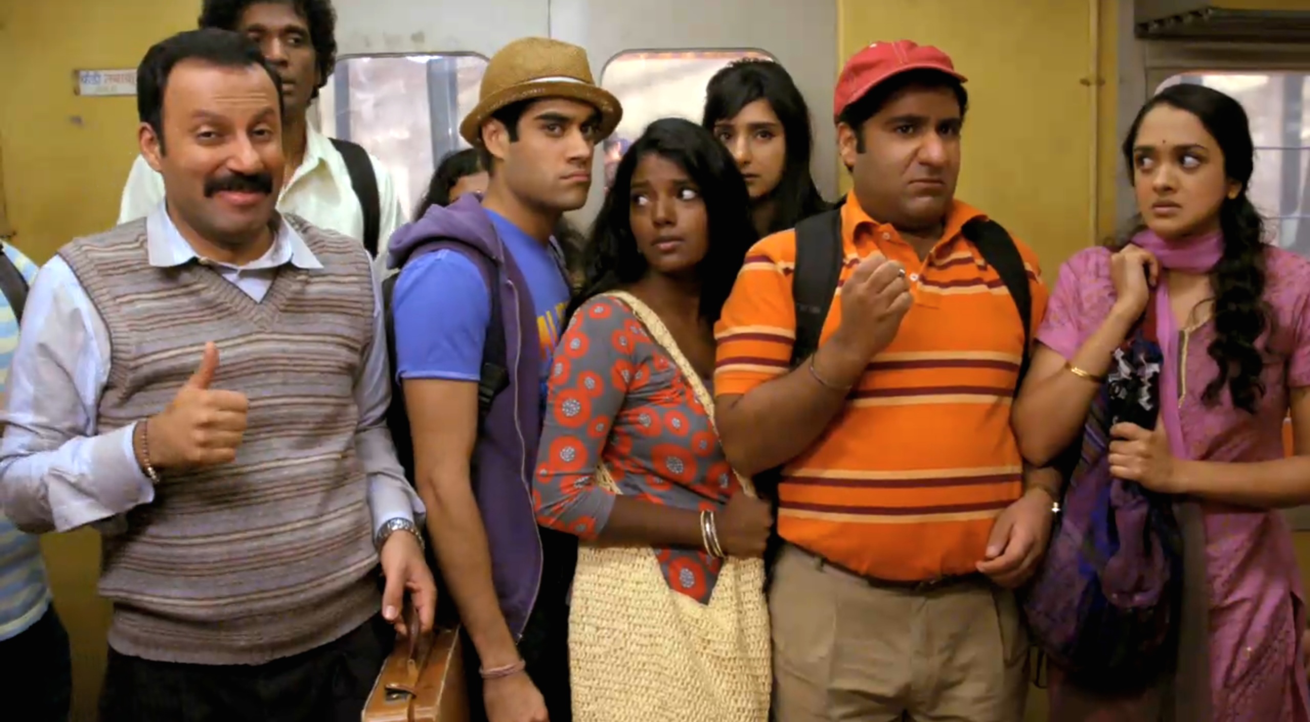 Kody with Rizwan Manji, Sacha Dhawan, Parvesh Cheena and Anisha Nagarajan on NBC's Outsourced