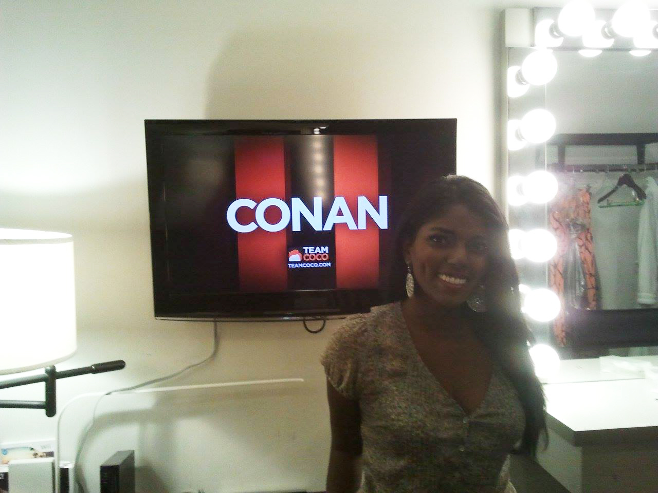 Kody in her dressing room on Conan O'brien