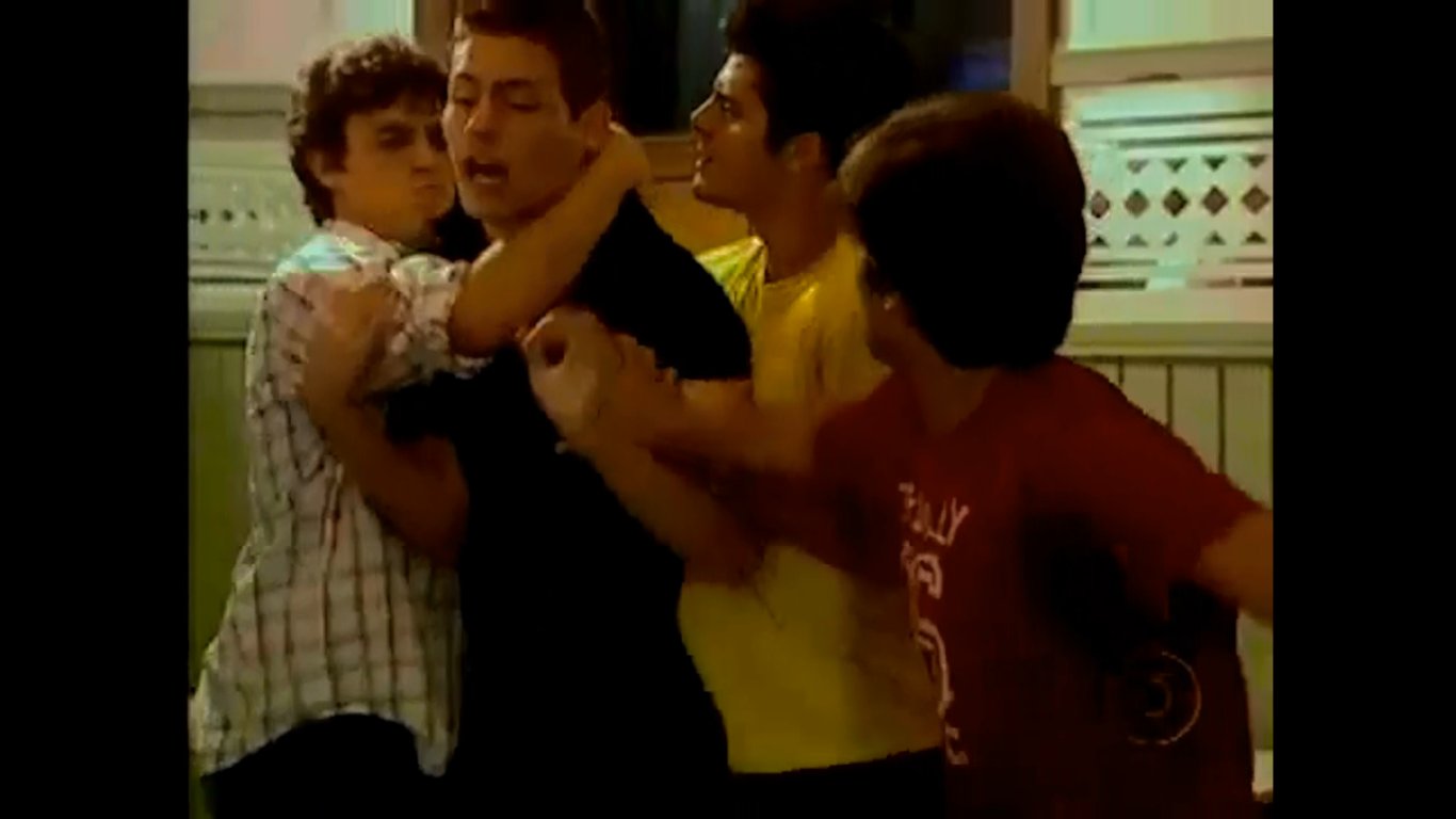 Gustavo Goulart, Bruno Gissoni, Gabriel Chadan and Bernardo Mesquita in the TV series 