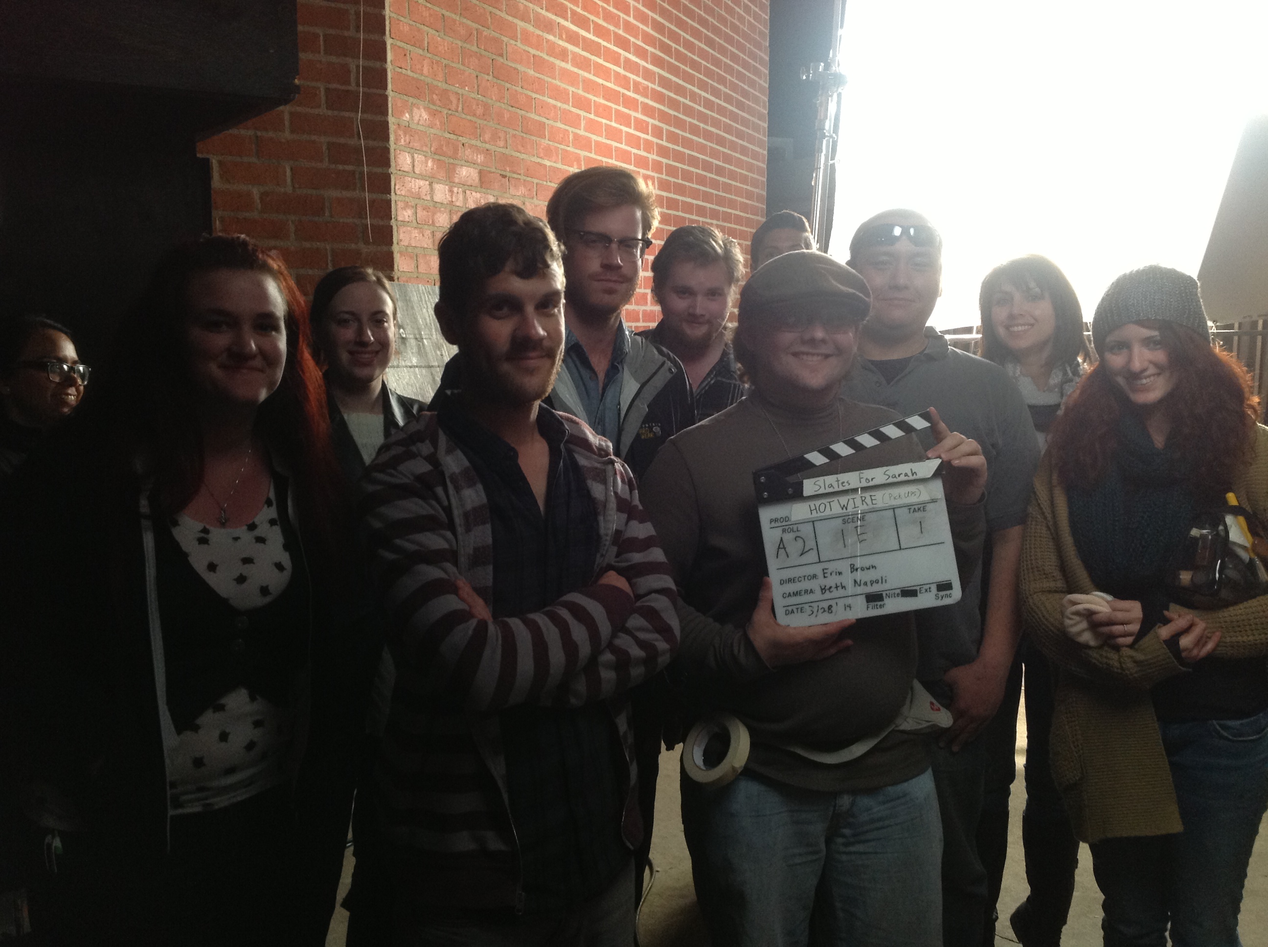 Hotwire Production Team with a slate dedicated to 
