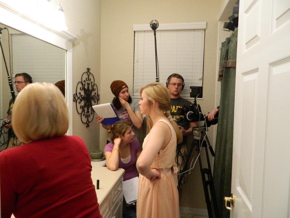Carly Marconi on set as Director with the 
