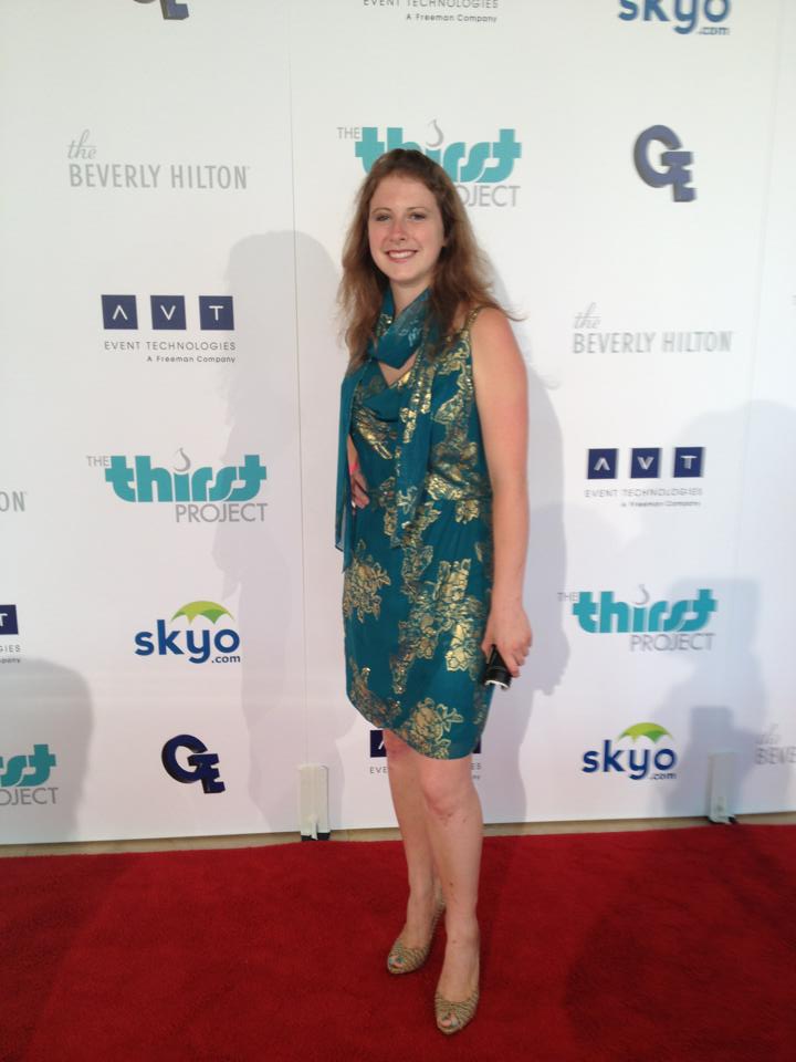 Carly on the red carpet for The Thirst Project event at the Beverly Hilton - 2013