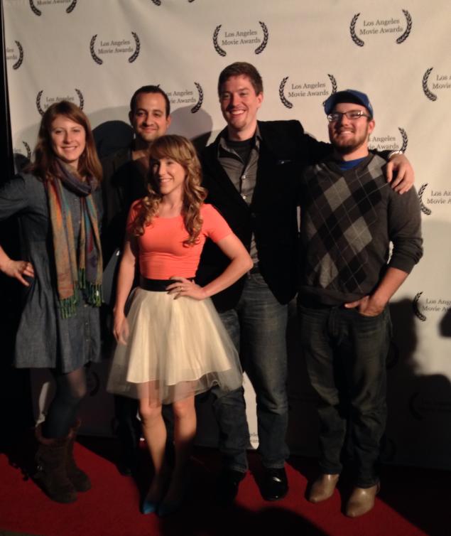 Carly at the Los Angeles Movie Awards with the team from 