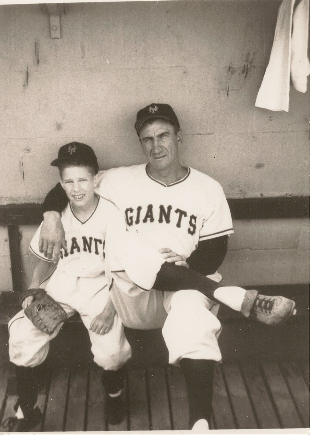 Peter Spang Goodrich, Hank Sauer. NY Giants Phoenix AZ Spring Training 1957