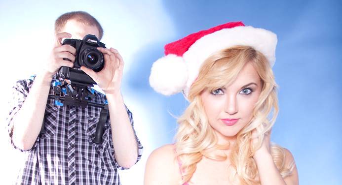 Michael Jolls and Michelle Ann shooting Christmas promotional campaign