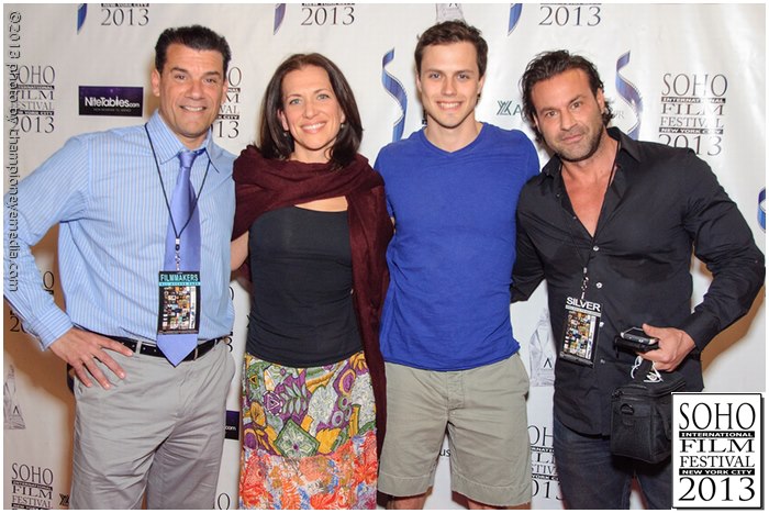 John Bianco, Catherine Eaton, Jake Robinson and Steve Stanulis, at Soho film festival for screening of 