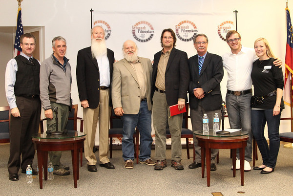 SAFE-T panelists. From left: David Harland Rousseau, Mike Neal, John Deifer, Bernie Ask, Jay Self, Bob Vazzi, Chris 