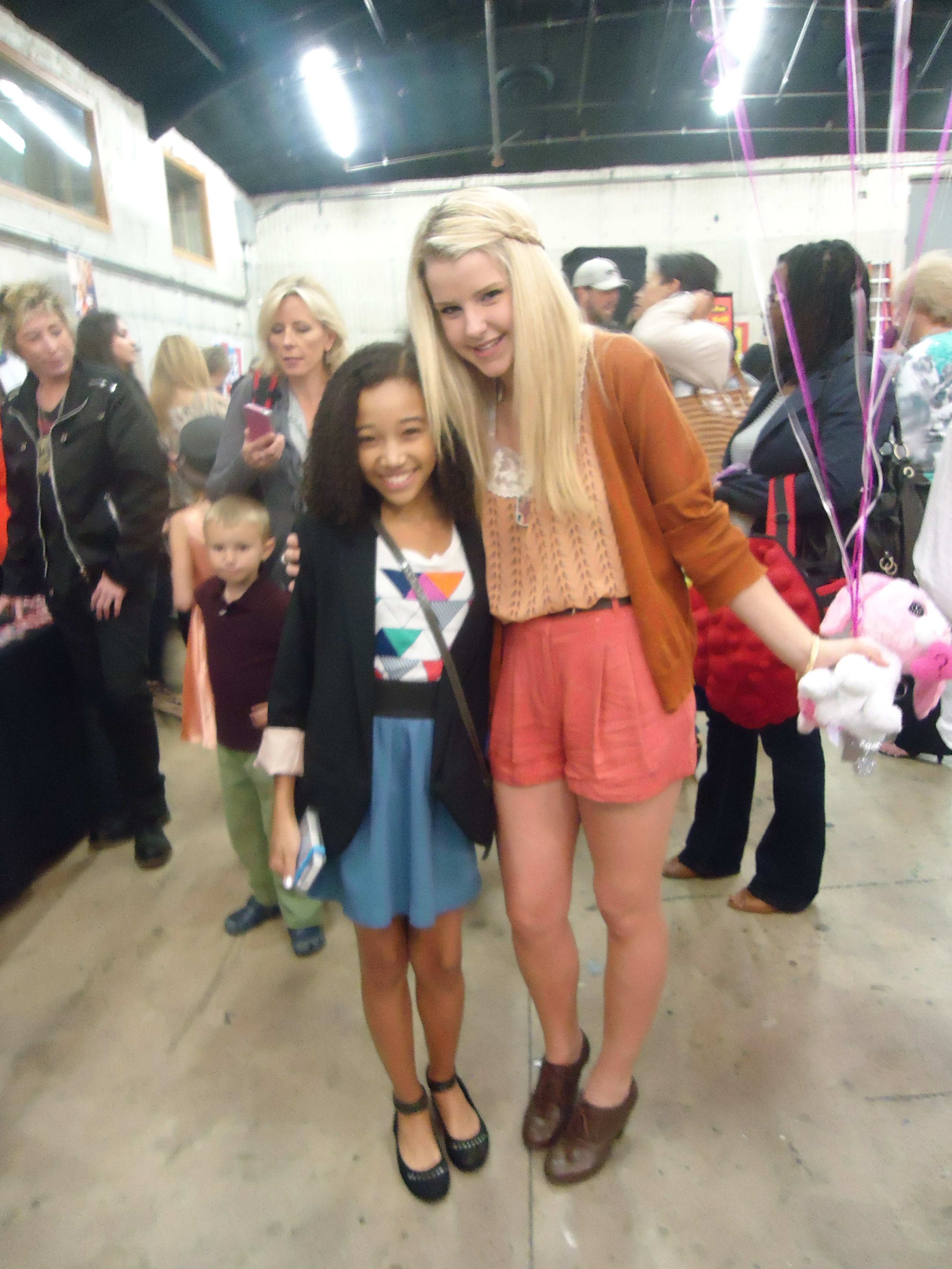 Madison Curtis with Amandla Stenberg who plays Rue in Hunger Games