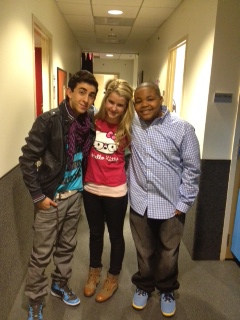 Madison Curtis on the set of Kicking It with Mateo and Alex
