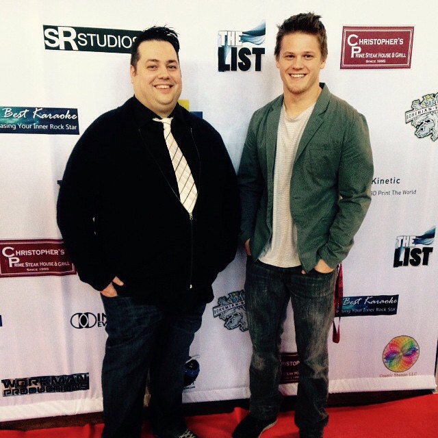 Tim Drake and Austin Grant at the Online Film Awards Red Carpet for 'Beyond the Shadows'