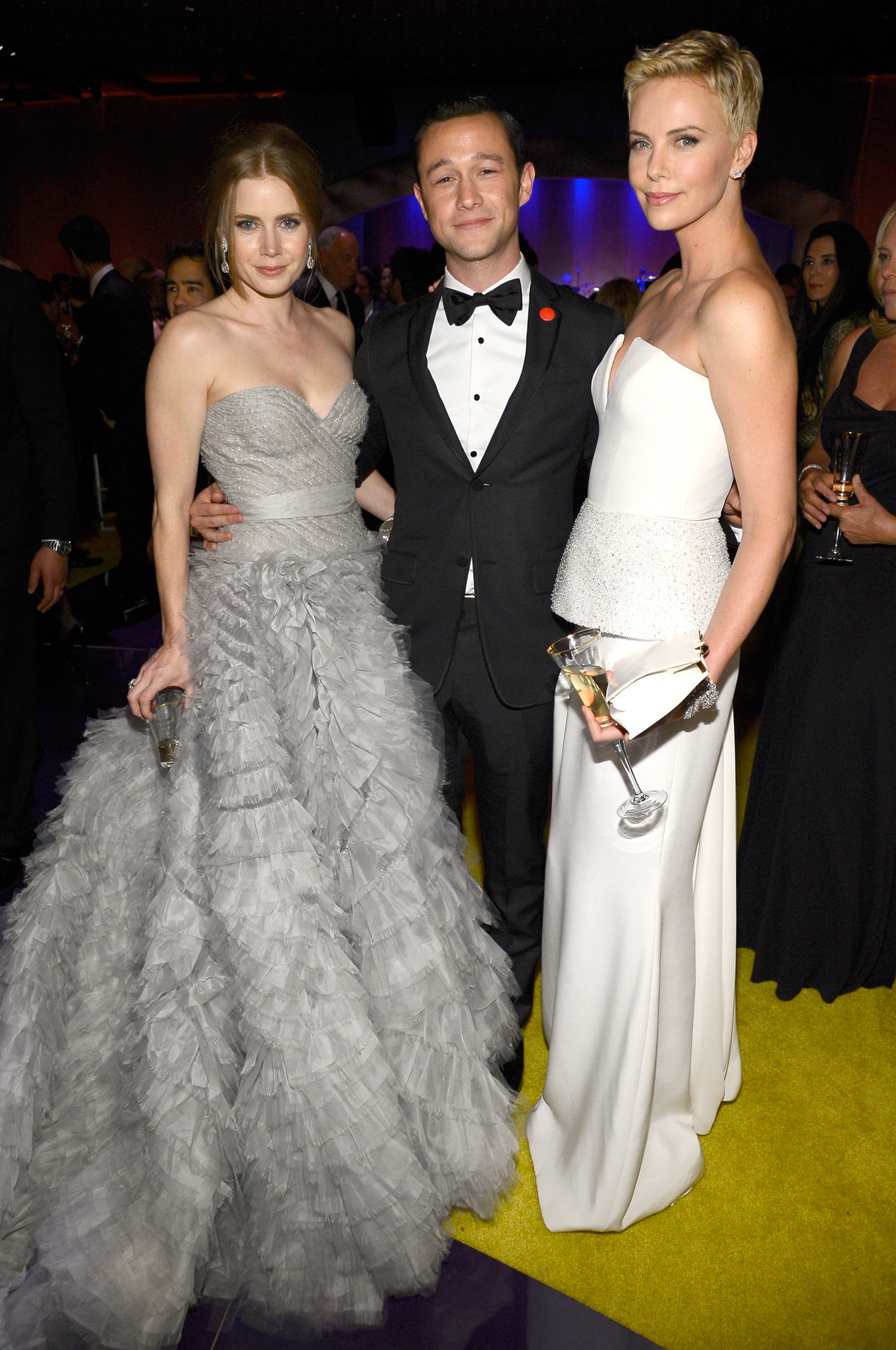 Charlize Theron, Amy Adams and Joseph Gordon-Levitt at event of The Oscars (2013)