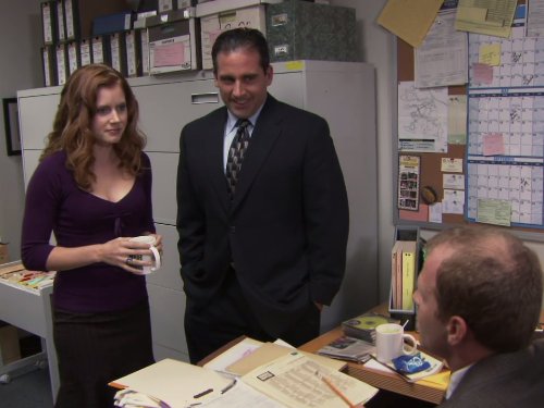 Still of Amy Adams, Steve Carell and Paul Lieberstein in The Office (2005)