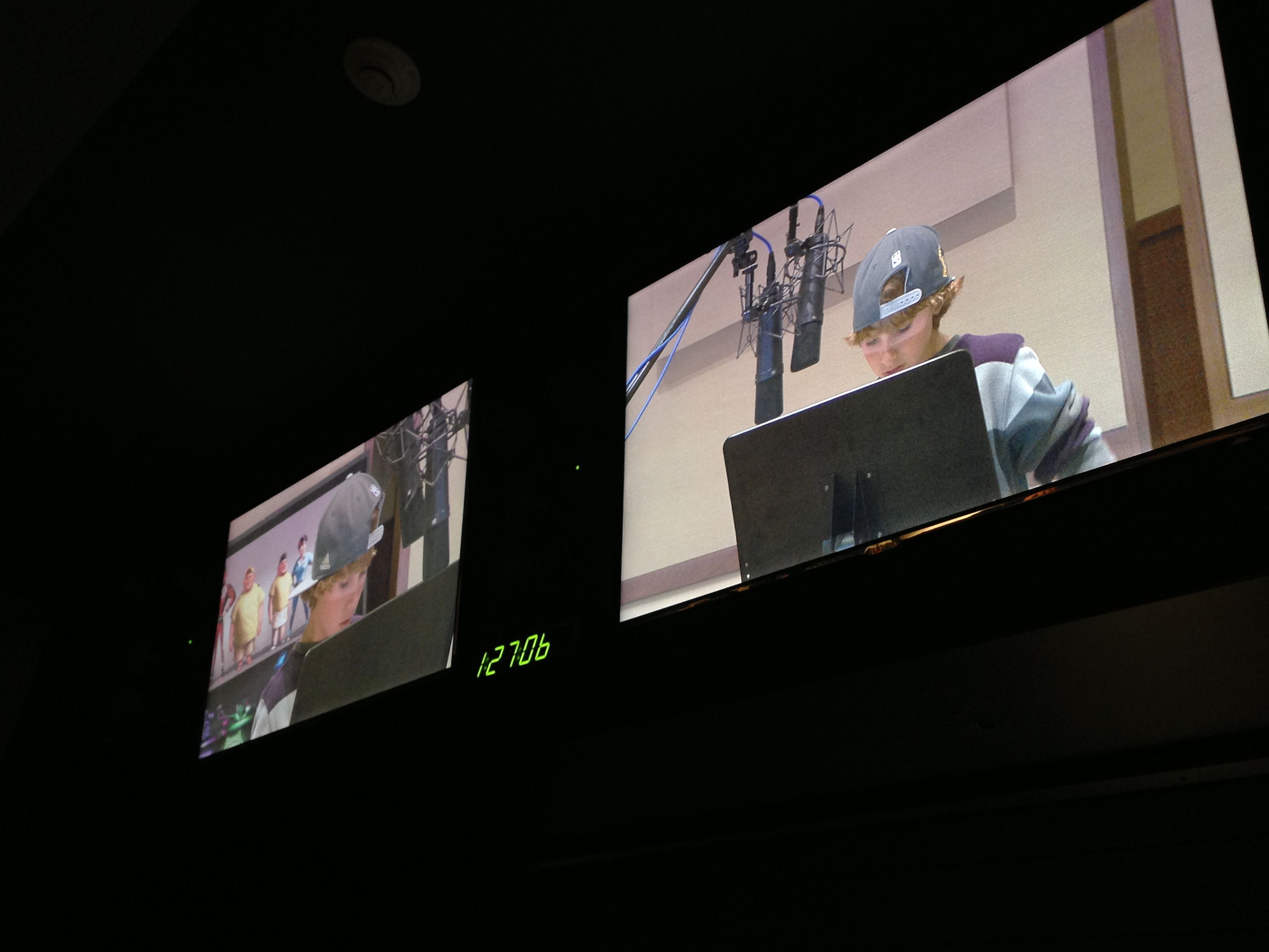 In Sound booth taping of 