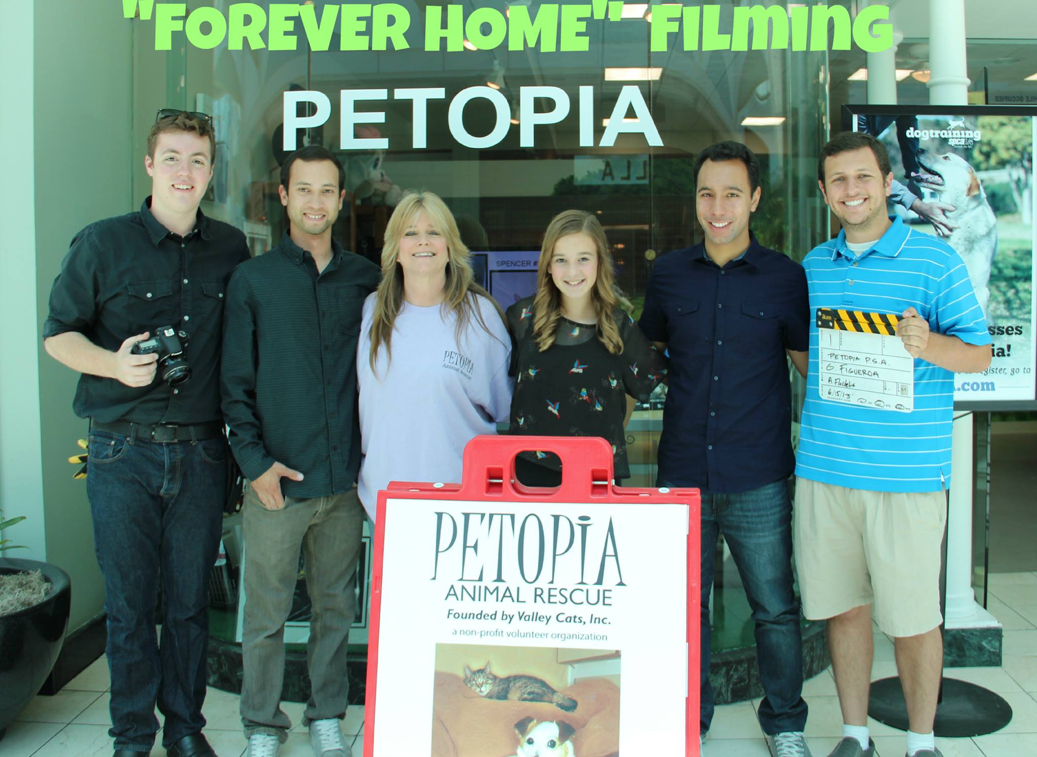 FOREVER HOME (2014) film crew and Actress, Susan Olsen. Susan Olsen is Cindy from the Brady Bunch and an animal welfare advocate. PSA film produced and written by Christine-Marie Johnnie.