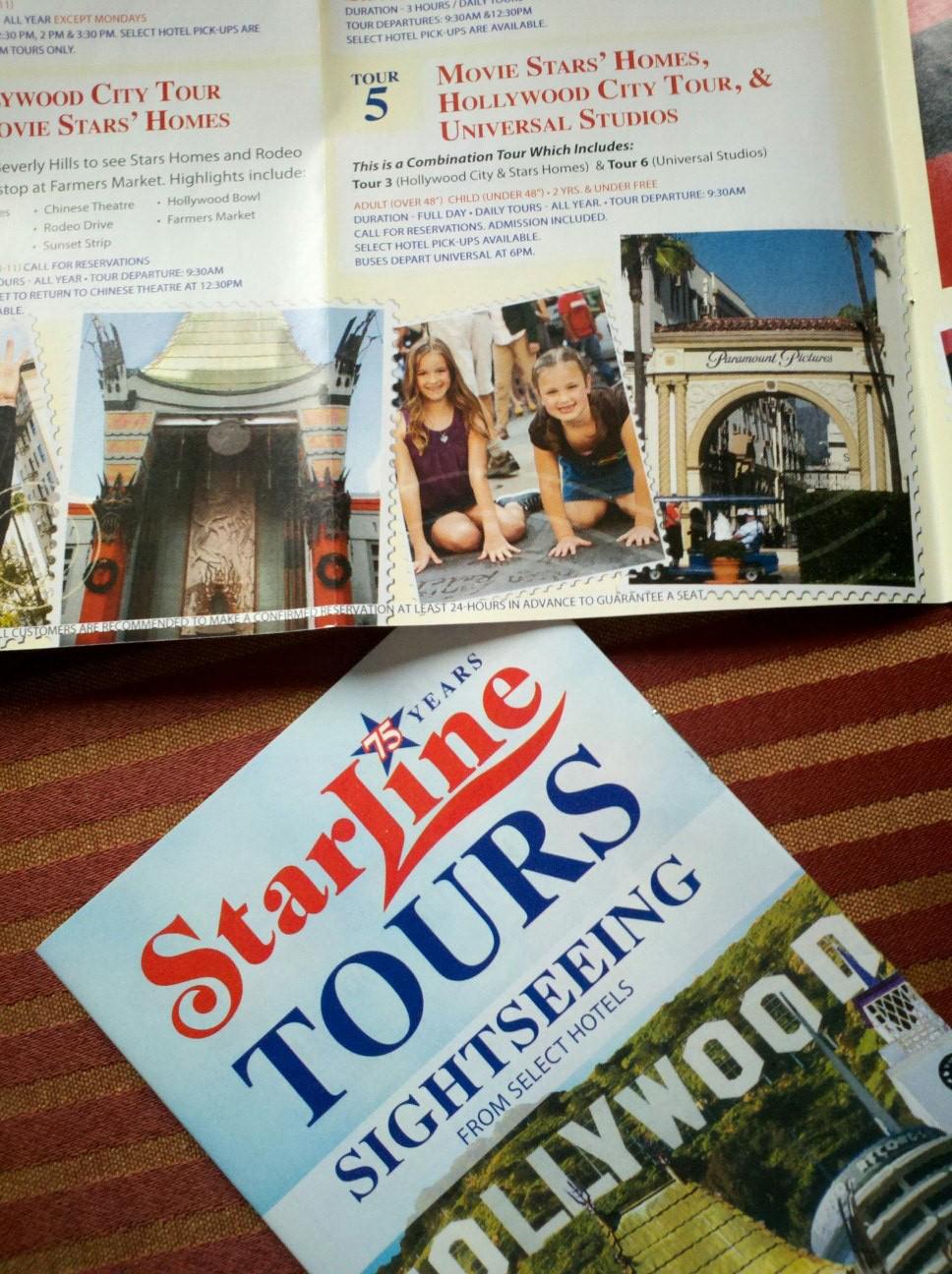 Starline Tours of Hollywood brochure 2012/2013 LA Shoot This! Photo Group JLP Model and Talent