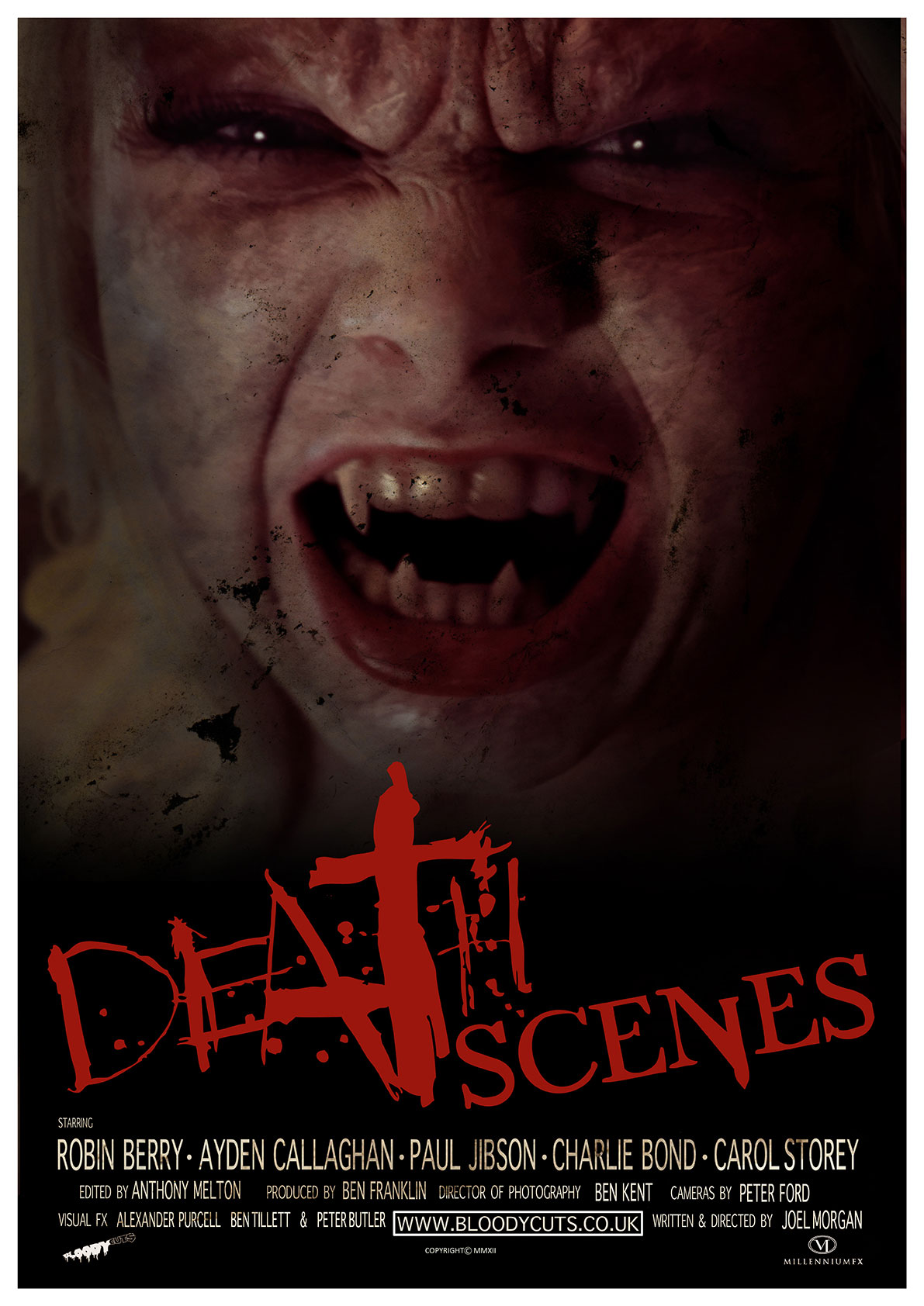 Poster Artwork for 'Death Scenes' featuring Charlie Bond