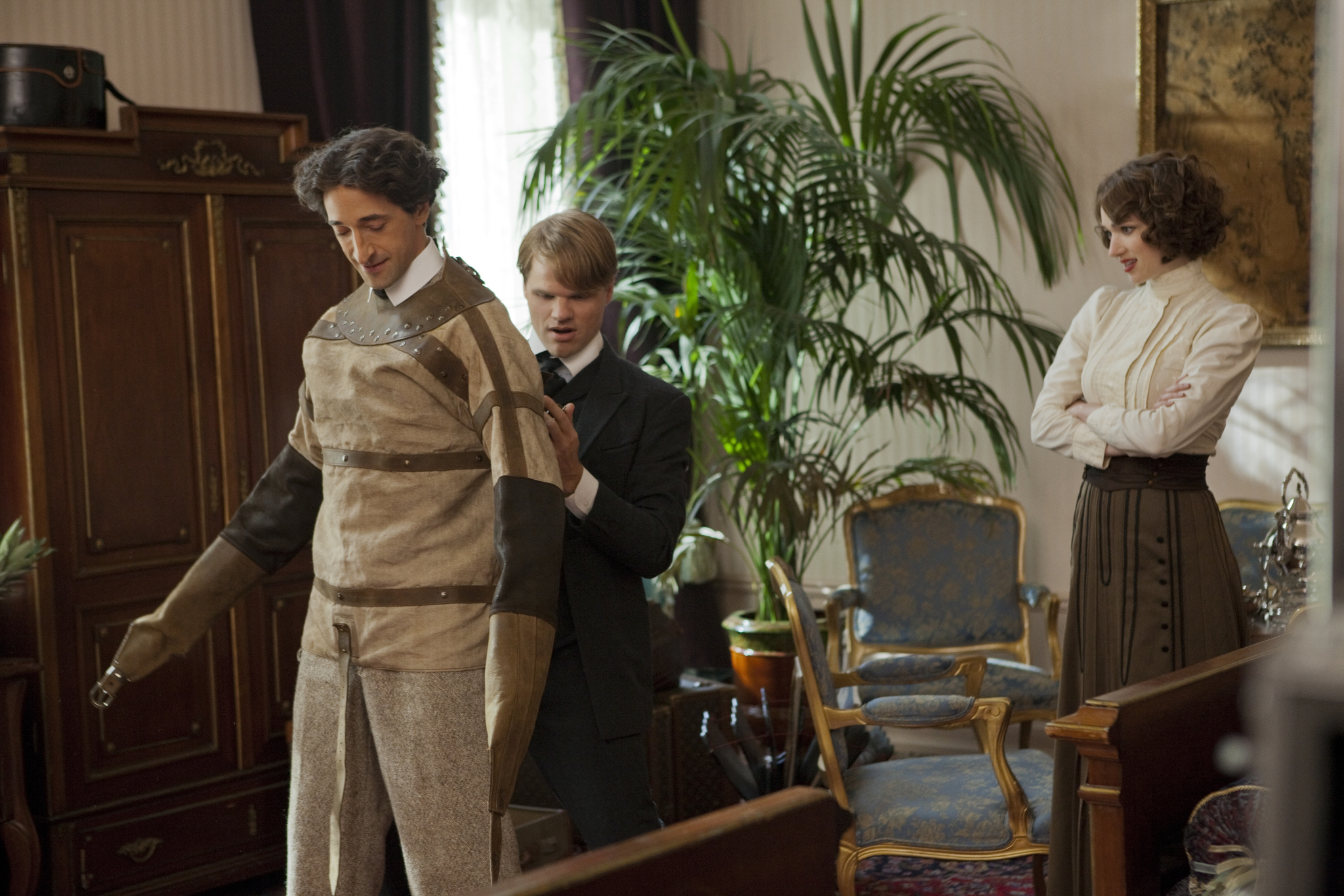 Still of Adrien Brody, Evan Jones and Kristen Connolly in Houdini (2014)