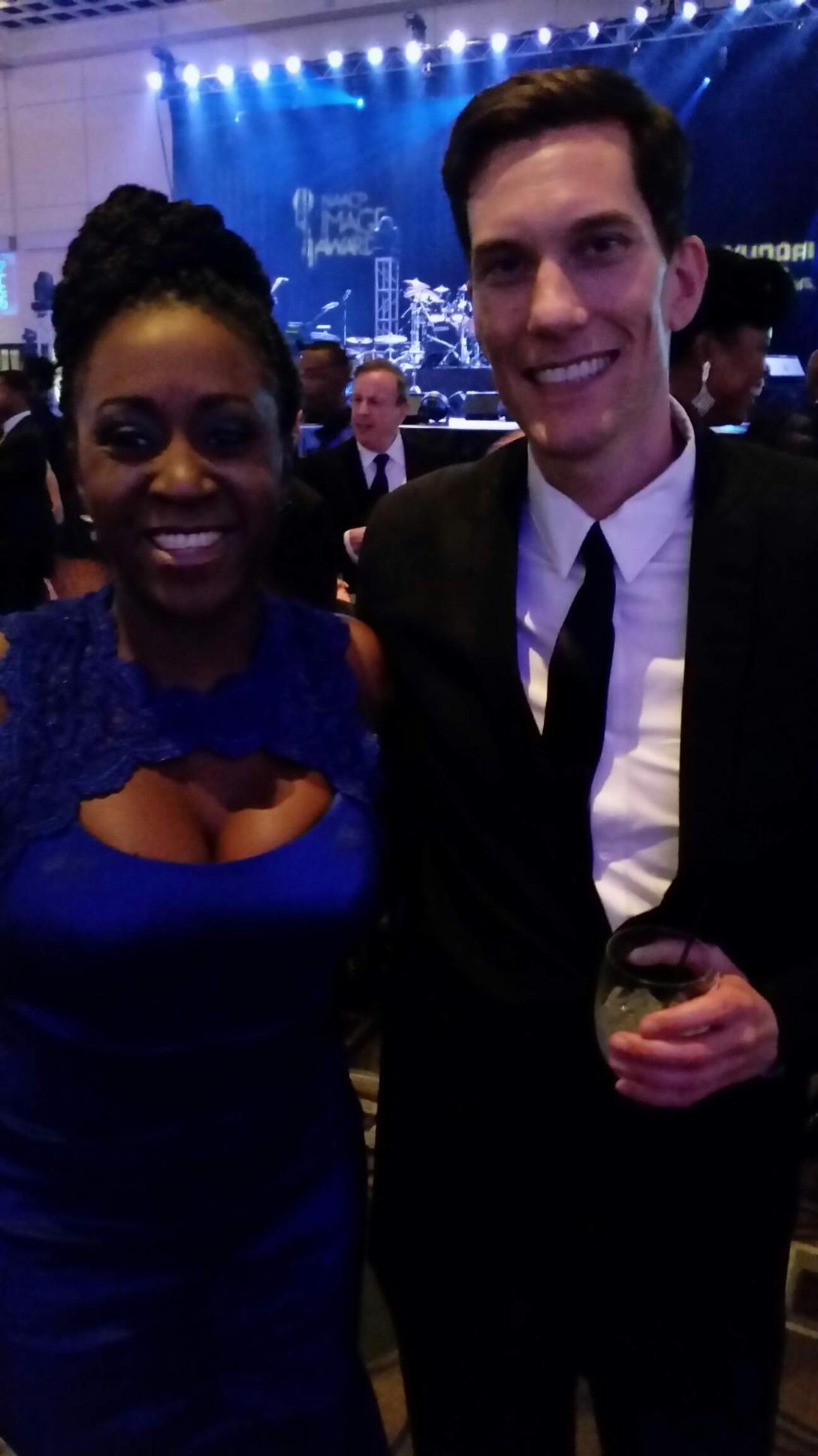 NAACP Awards with HTGAWM's Peter Novak, Peres Owino