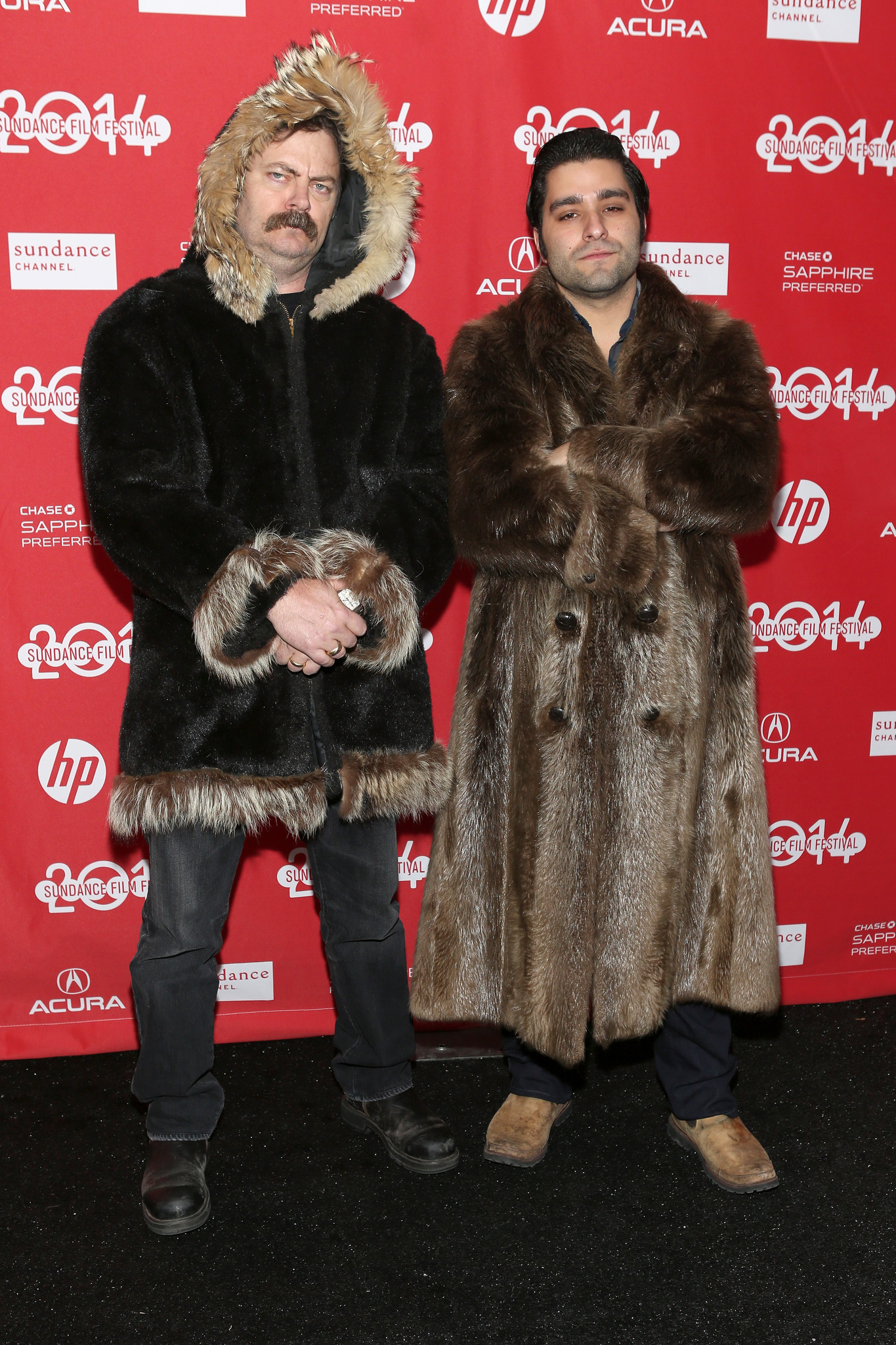 Nick Offerman and Jordan Vogt-Roberts at event of Nick Offerman: American Ham (2014)