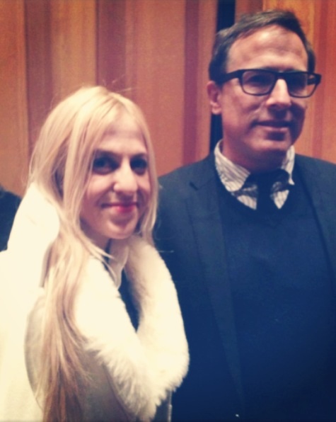 Erica Lynne Marszalek and Director David O. Russell at the private screening of 
