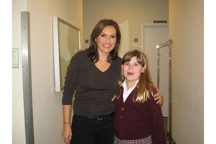 On the set of Law and Order: SVU with Mariska Hargitay