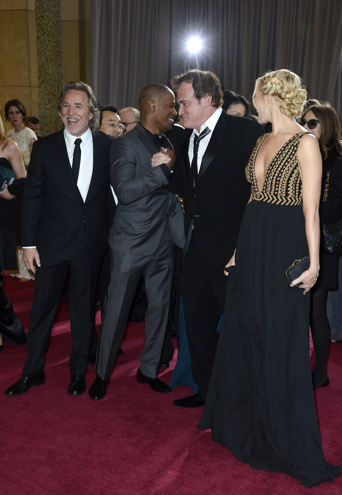 Quentin Tarantino, Jamie Foxx and Lianne Spiderbaby