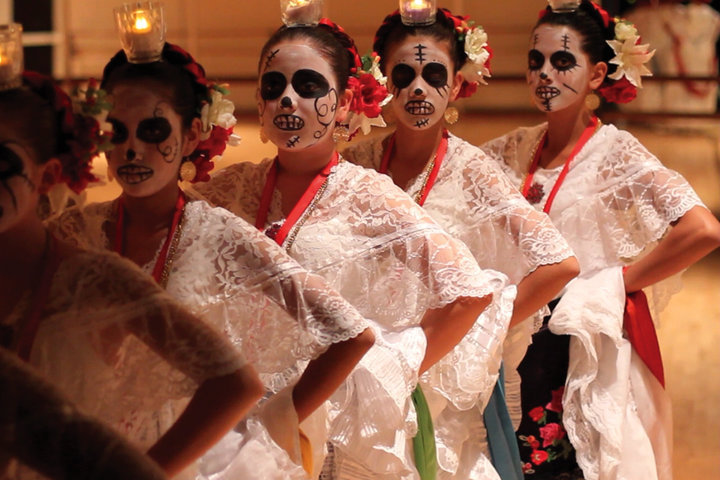 Dia de los Muertos Folklorico dancers.