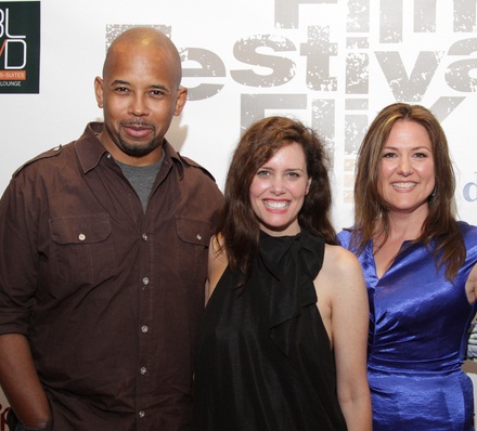 Michael Boatman, Ione Skye and Jill Gray Savarese at Los Angeles Premiere of Film Festival Flix