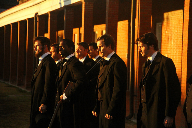 Still of Jason Vail, Bill Oberst Jr. and Nathaniel Grauwelman in Abraham Lincoln vs. Zombies (2012)