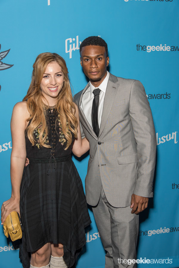 Meghan Camarena (L) and Mychal Thompson (R) at The Avalon on Sunday, August 17, 2014 in Hollywood, California