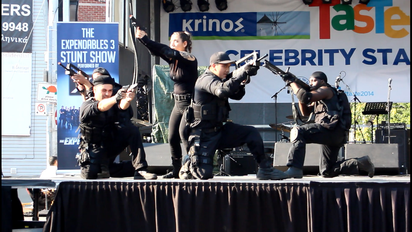 Expendables 3 Live Action Show - X Limit Entertainment (Toronto) Show choreographed by: Phi Huynh Full Video: https://www.youtube.com/watch?v=ABKGyNWNevw