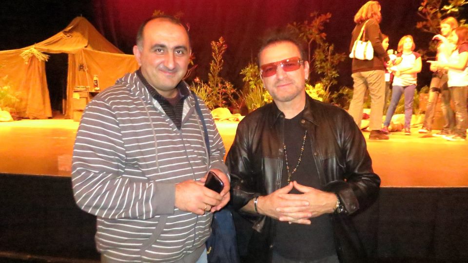 With Bono 2013