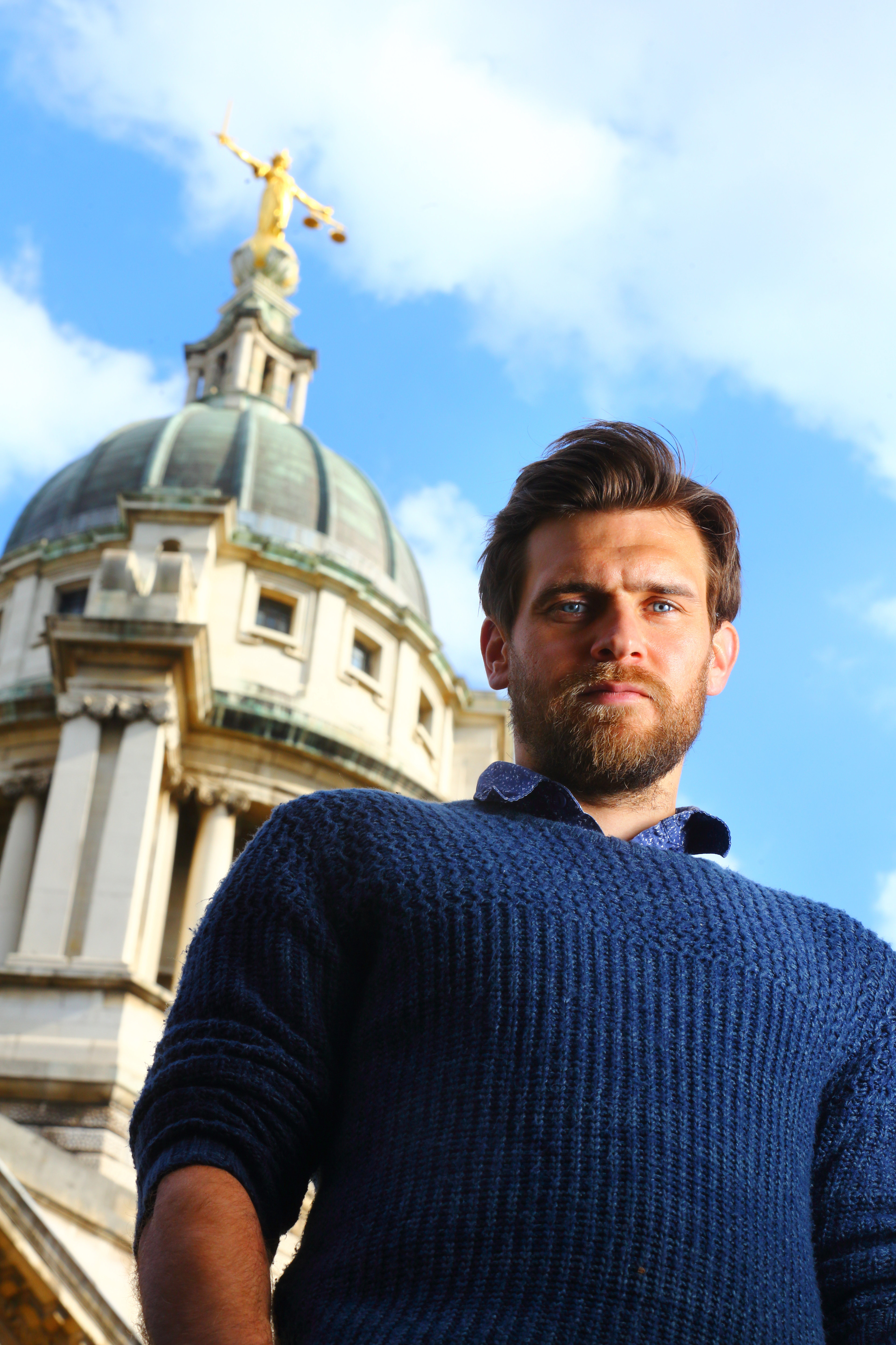 Director Robb Leech, outside the Old Bailey, London