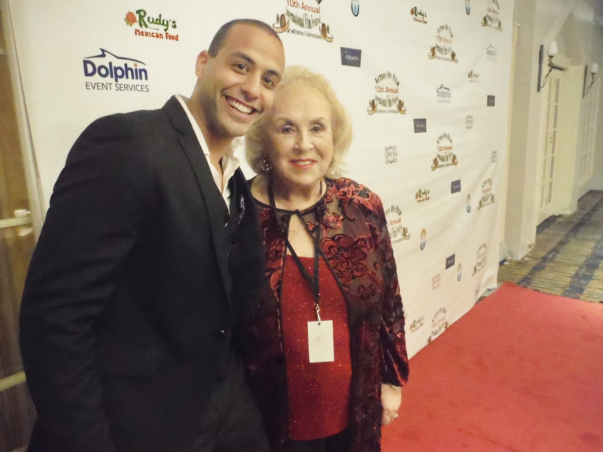 Tazito with Doris Roberts on the Red Carpet in L.A.