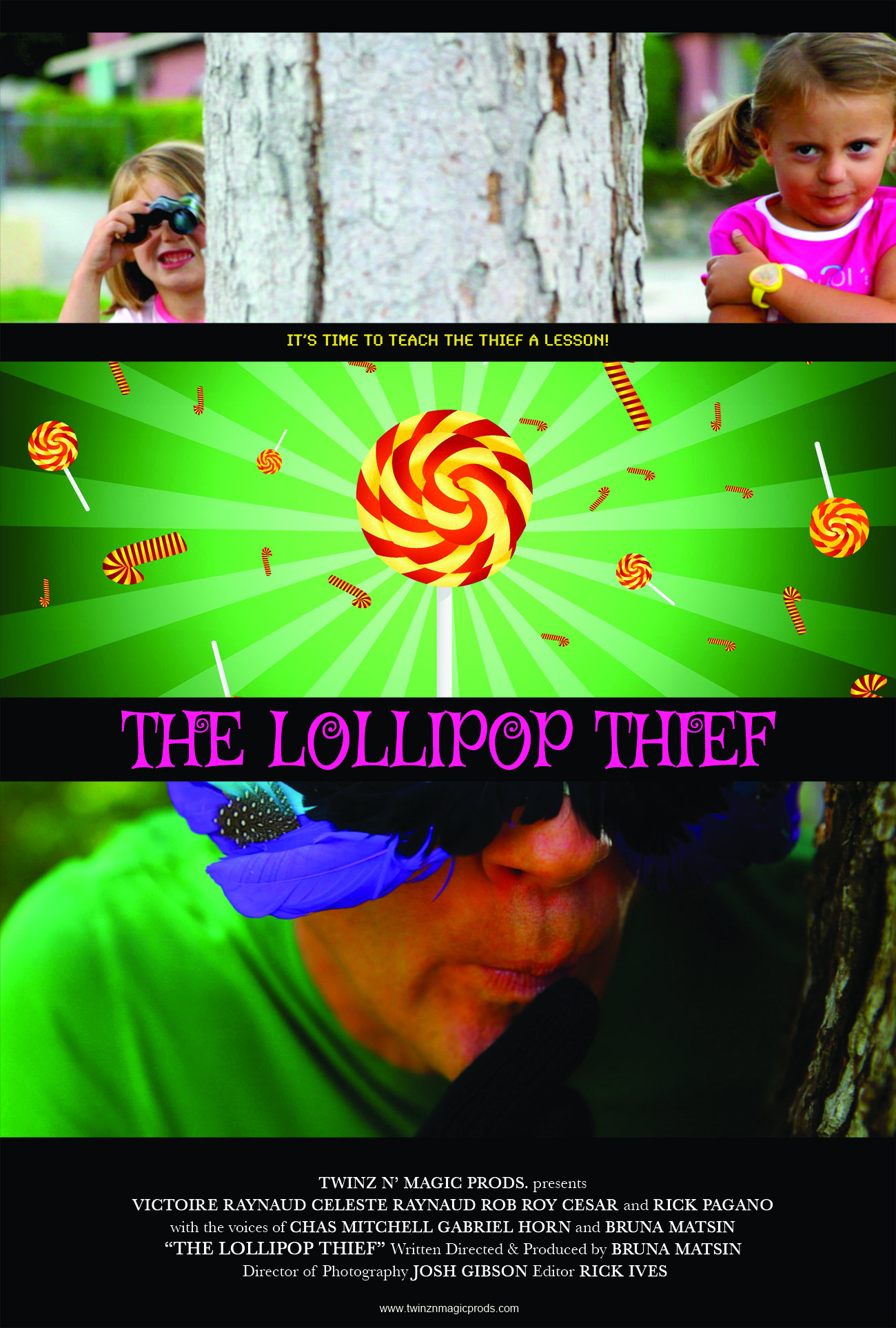 Rob Roy Cesar, Victoire Raynaud and Celeste Raynaud in The Lollipop Thief (2015)