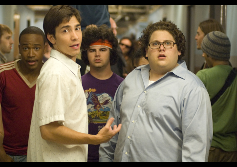 Still of Justin Long, Columbus Short, Jonah Hill and Adam Herschman in Accepted (2006)