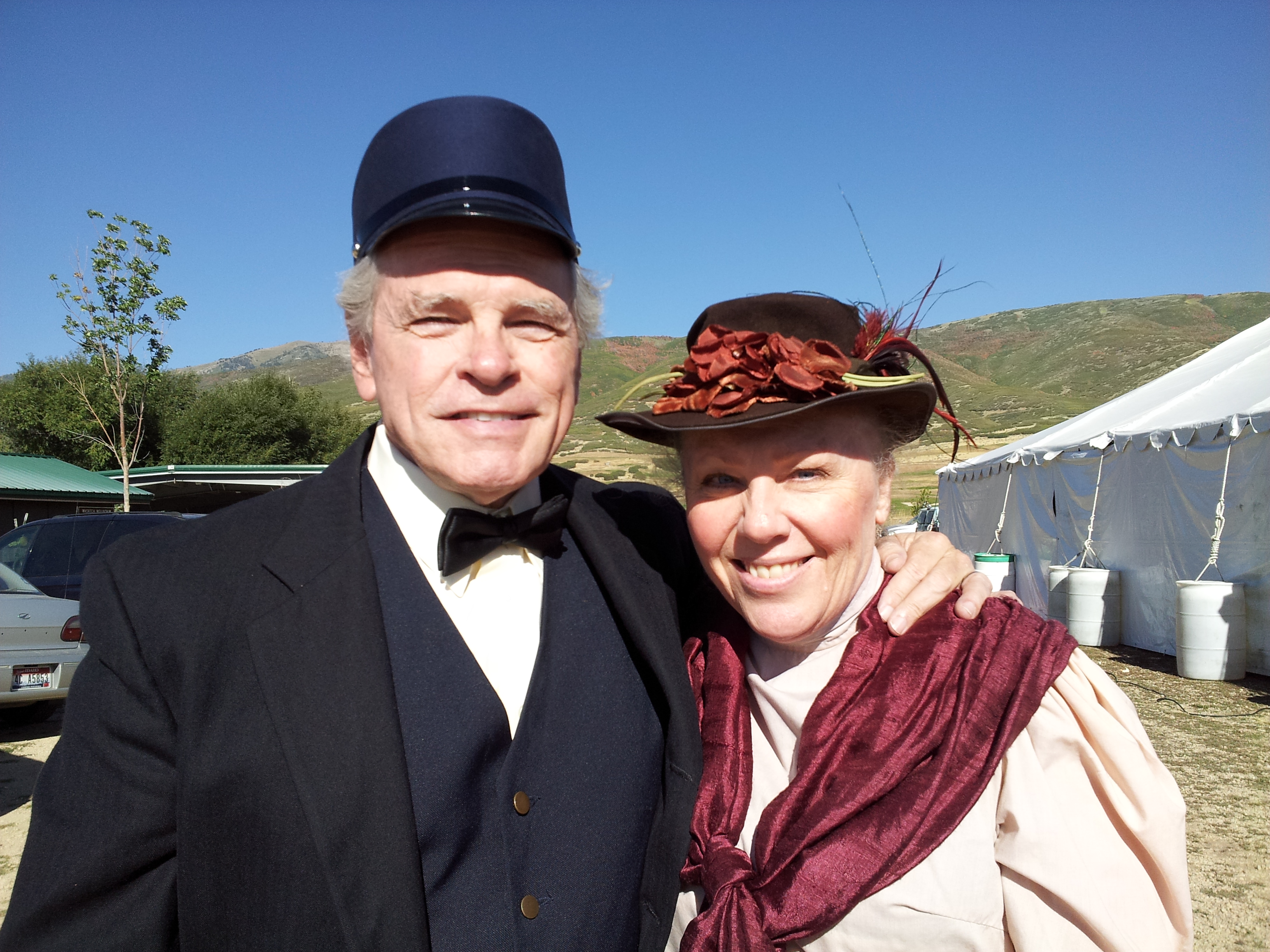 ON SET: 'The West' Deborah Lee Douglas with My Friend and Legendary Actor 'Michael Flynn' an AMC Mini-Series for 2016 Exec Prod Robert Redford ... Heber City, Soldier Hollow, UT. 9.2015
