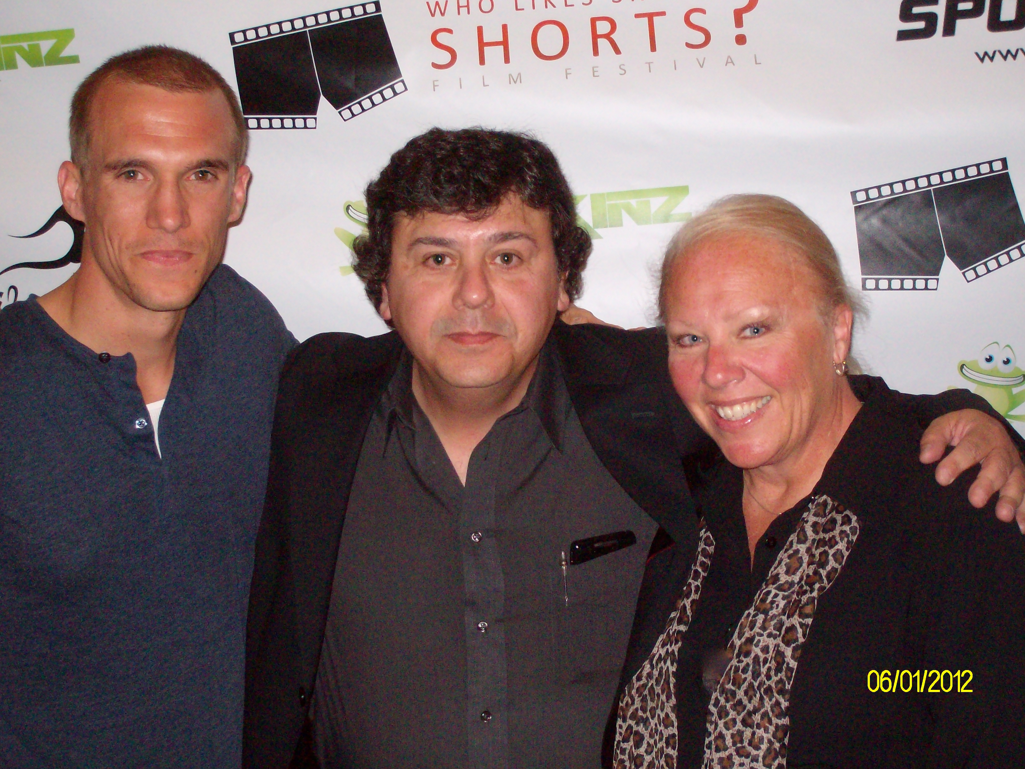 'Who Like's Short Shorts? Film Festival .. Premiere of Our Film Short 'Aching Contracts .. (R) Deborah Lee Douglas with Robert O., and Star of Film Short (L) Thomas McMinn ... 6.2012