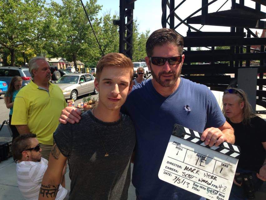 ON SET: Brogan Kelby and Director Mark Webb ON Brogan's NEW Music Video 'This Is Your Life' Trolley Square UT 7.5.2013