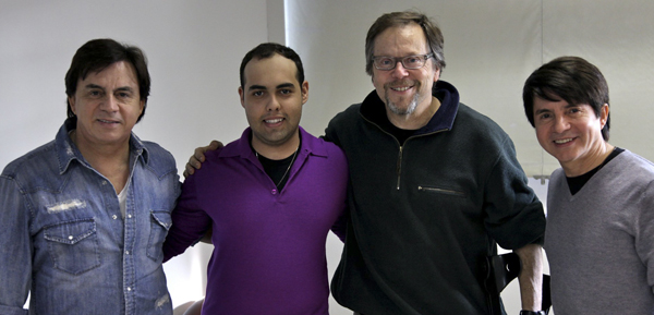 With musicians Chitãozinho & Xororó and film director Fernando Meireles