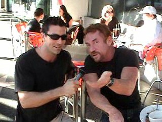 Mark Dice meeting Danny Banaduce in 2006 in Hollywood