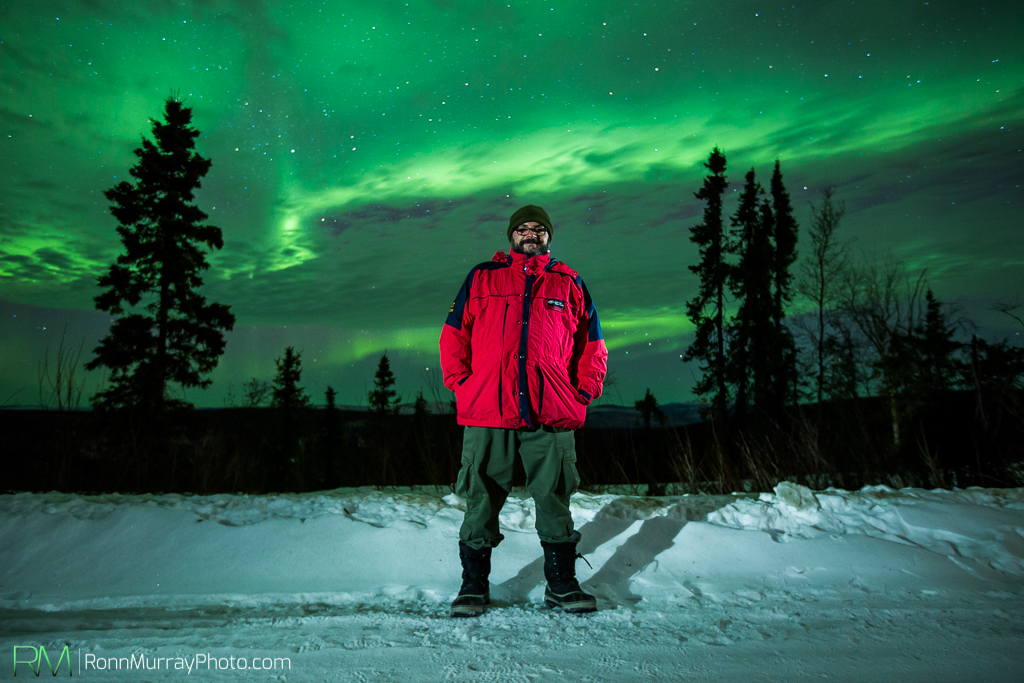 While shooting a movie in Alaska.