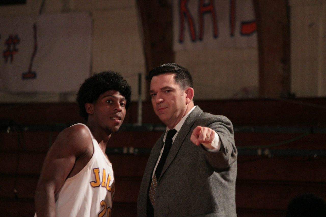 Nick Nicholson as Coach Marshall Brown & Justin Edwards as Archie Myer in Unknown Champions