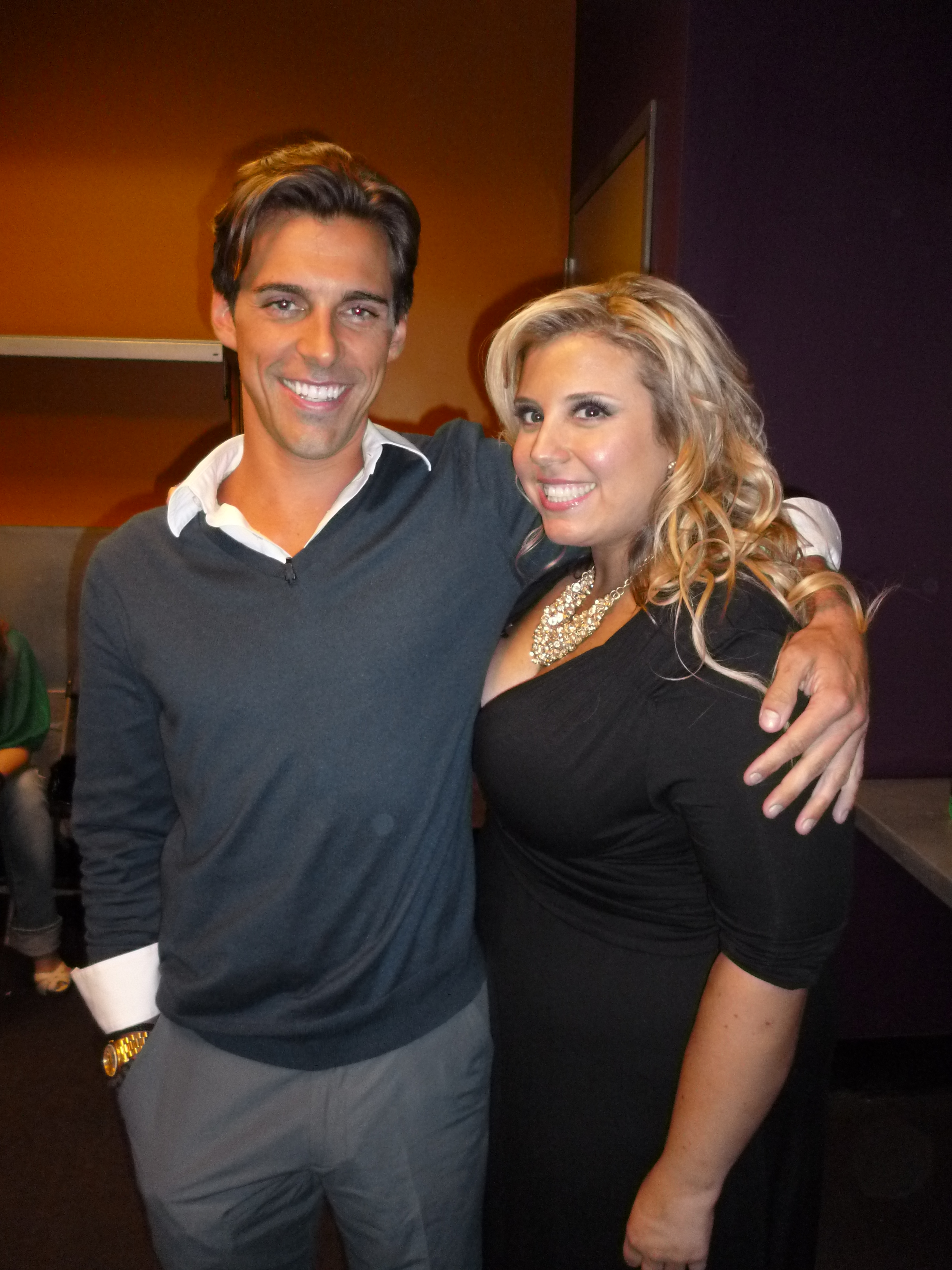 At the Millionaire Matchmaker Reunion backstage with Madison Hildebrand from Million Dollar Listing