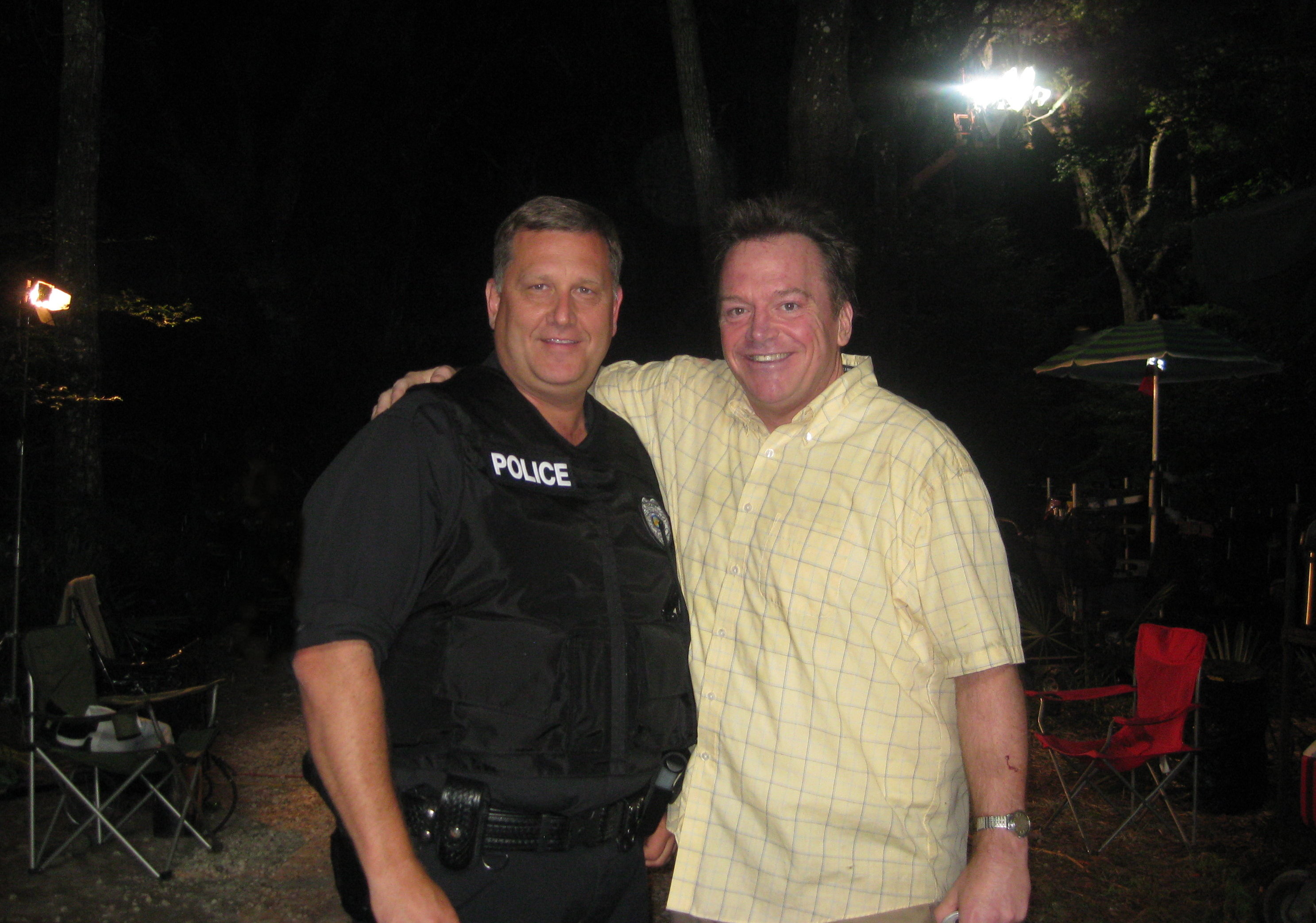 Gary Gross and Tom Arnold on the set of Endure movie produced by NFocus Pictures.